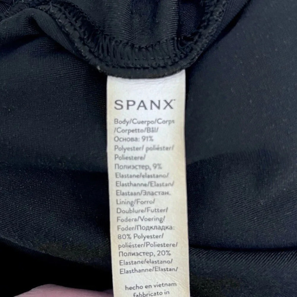 SPANX Black Velvet Tummy Control High Waisted Leggings Pants Stretch Gothic 2X - Picture 8 of 9